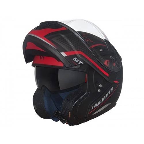 MT Atom SV Modular SX2 MATT BLACK RED | Full Face Helmet Harga 3,520,000 rupiah*Gratis Ongkir