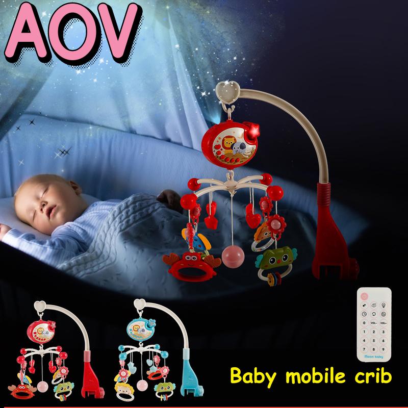 AOV Baby Musical Crib Mobile with Projector and Night Light Hanging