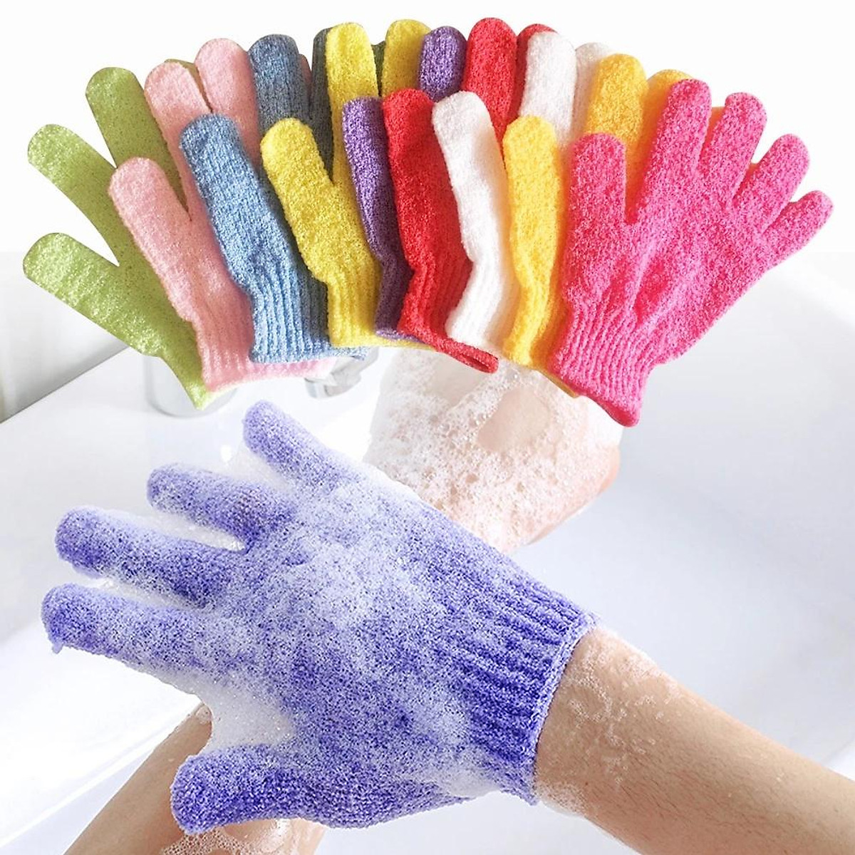Găng tay rửa chén, tẩy tế bào chết - 1 cái màu ngẫu nhiên