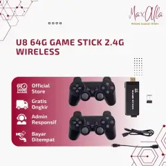U8 64G 4K Game Stick 2.4G Wireless Gamepad Controller Game Dongle PS1
