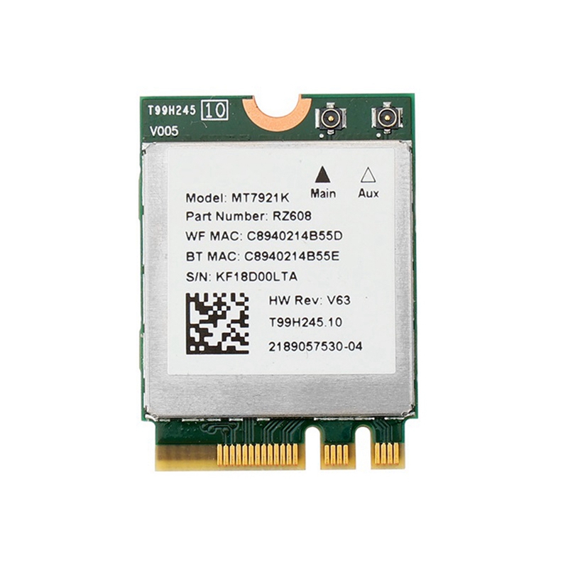 (JGWU) MT7921k Dual Band 2974M Wi-Fi 6 Bluetooth 5.1 Desktop / Laptop Wireless Network Card Supports