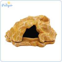 Reptile Hideout Aquarium Habitat Decor Basking Playground Decorative Reptile Hiding Cave for Small Reptiles Fishes Tortoise