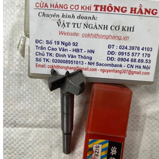 Khoét lỗ chuyên khoét GỖ phi 16-60mm đầu gắn hợp kim hàng Trung Quốc, giá rẻ