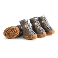 HamshMoc Dog Shoes Breathable Mesh Pet Boots Anti-Slip With Reflective Straps For Dogs Paw Protector Walking Outdoor 4pcs