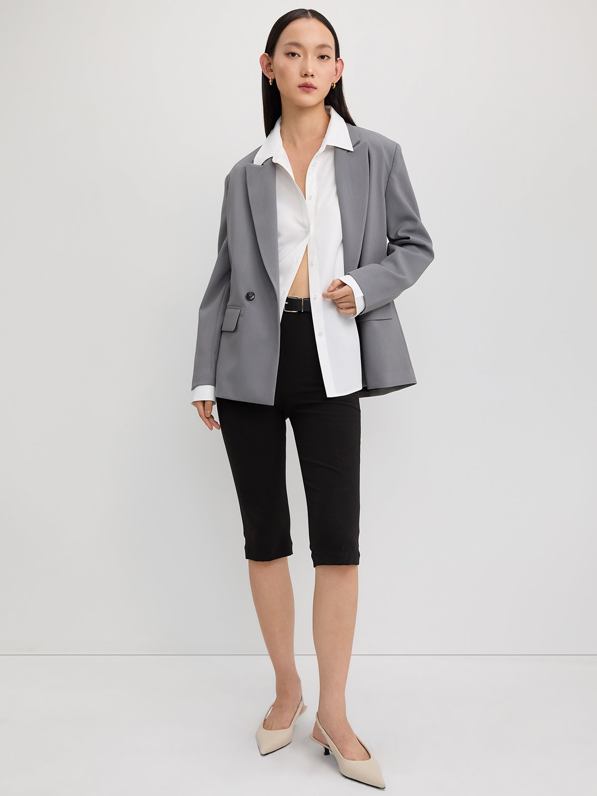 [Pomelo] Double Breasted Blazer ราคา 1,529 บาท*ส่งฟรี