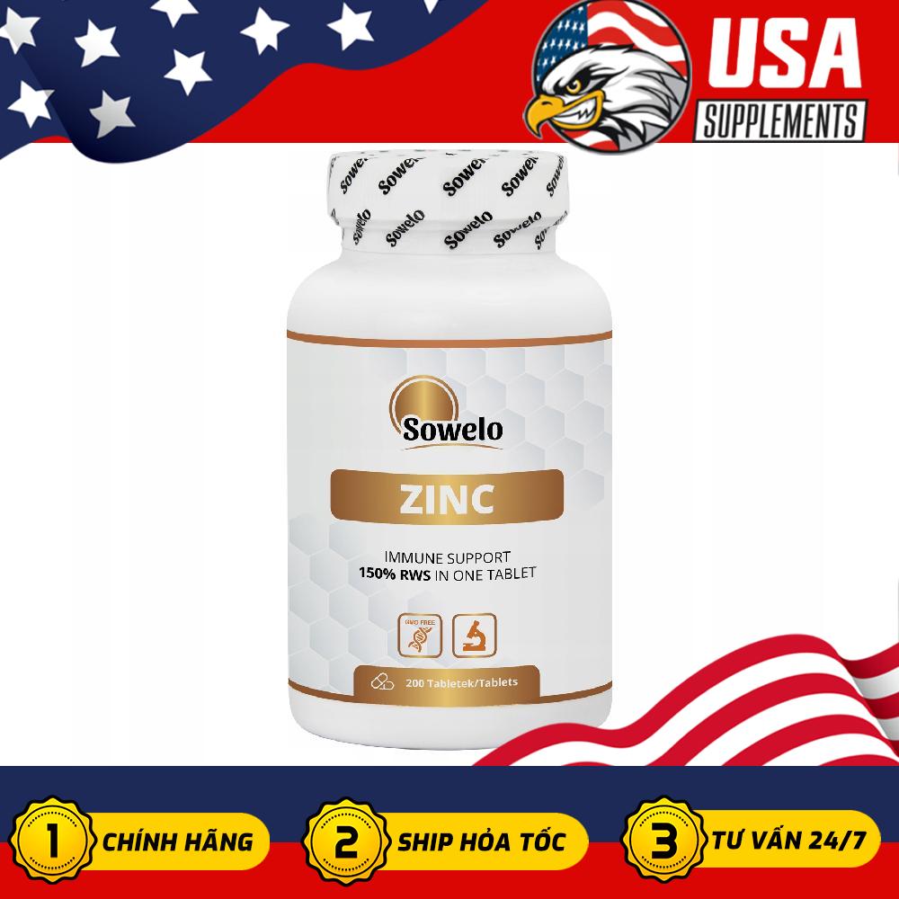 Sowelo Zinc - Hỗ Trợ Sức Khỏe Da, Tóc, Móng, Tăng Cường Miễn Dịch