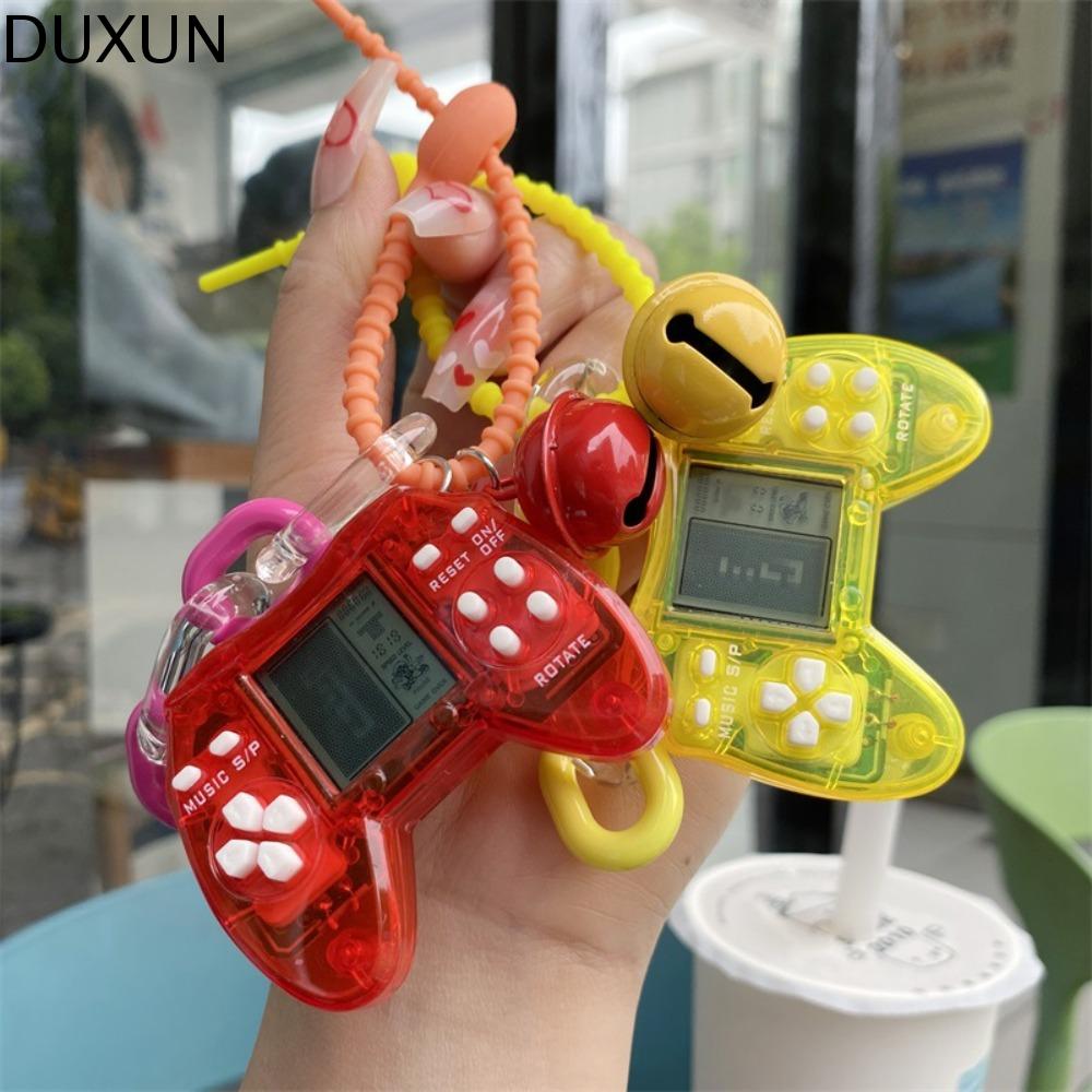 DUXUN Có móc khóa Móc khóa máy chơi game dây chuyền Charm Móc Khóa Tay cầm chơi game Móc chìa khóa xe ô tô Tay cầm chơi game Máy chơi game cầm tay mini Sinh viên