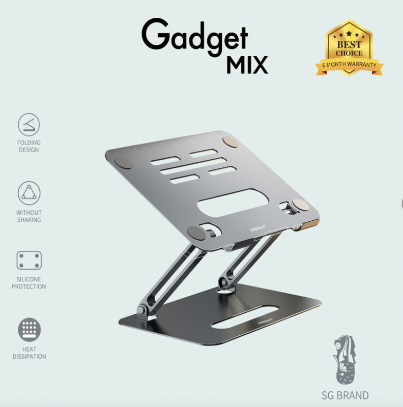 Gadget MIX DIGINUT - SD-400 Aluminium Two-Sided Notebook Stand/ Strong Aluminium Alloy Singapore