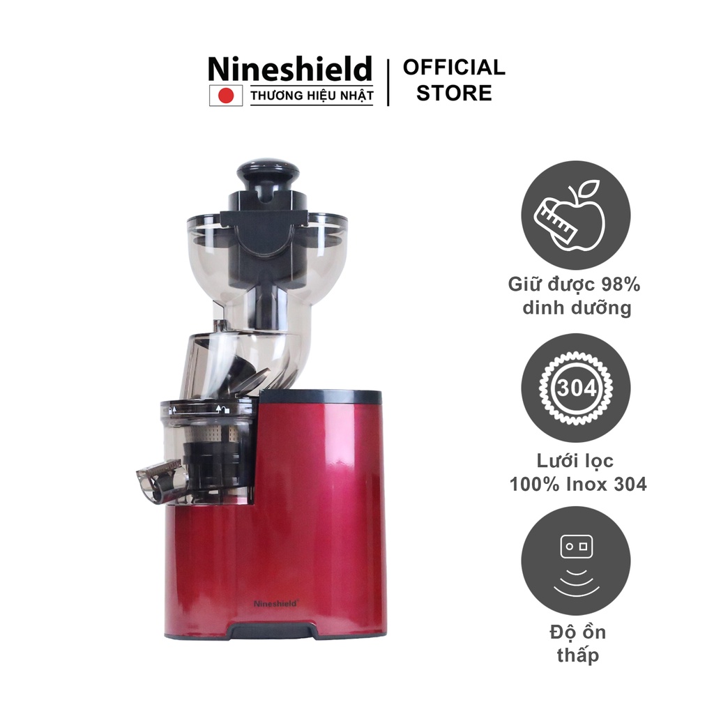 Máy ép chậm nineshield kbf8s – ép kiệt bã 97% – ép trái cây hoa quả rau củ đa năng - bảo hành 1 năm
