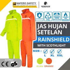 JAS HUJAN MOTOR RAIN SHIELD INDUSTRIAL SAFETY RAINCOAT MANTEL HUJAN ANTI REMBES