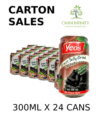 Yeo's Grass Jelly 300ml Can Drinks Carton Sales (24 cans per carton)