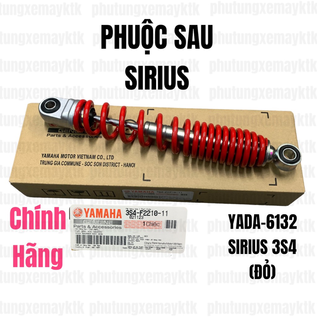 [Chính hãng Yamaha]YADA-6132-Sirius 3S4-Phuộc sau(Đỏ) CHÚ Ý 1 CÂY