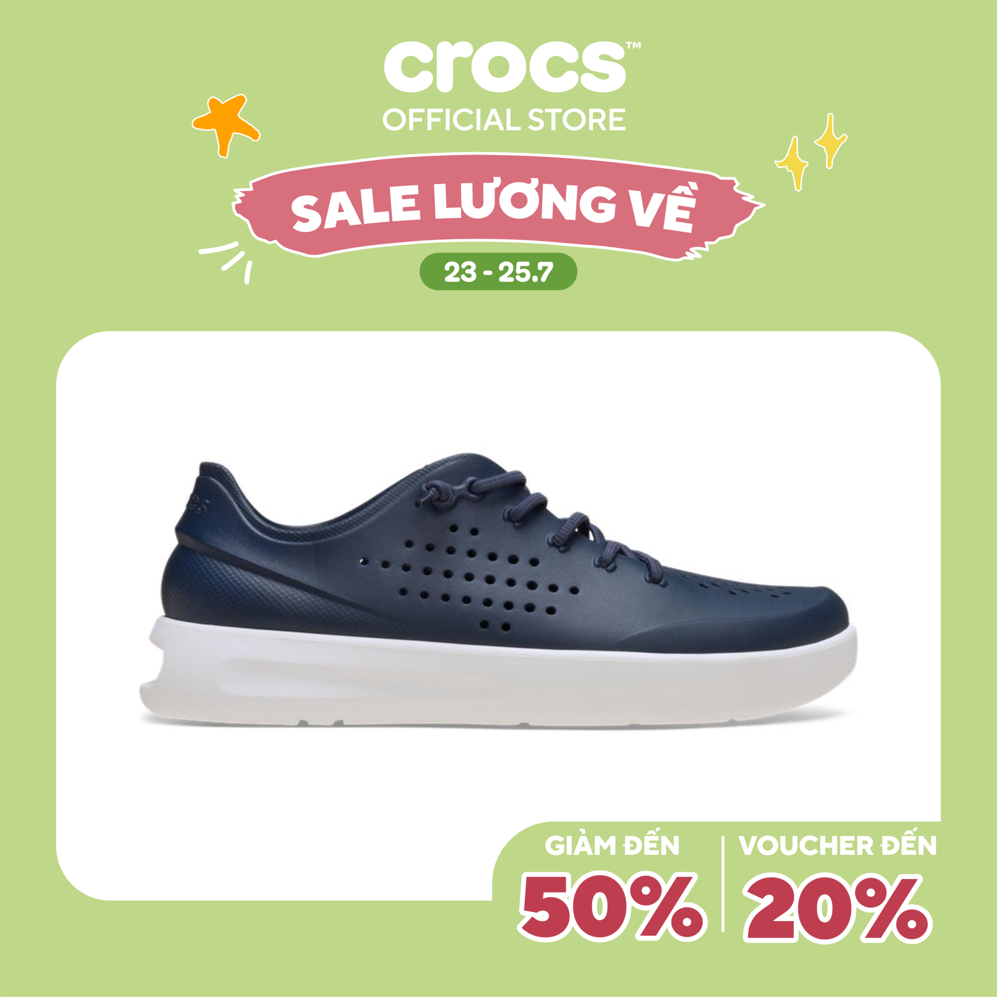Giày Thể Thao Nam Crocs Inmotion - Navy/White - 210831-462