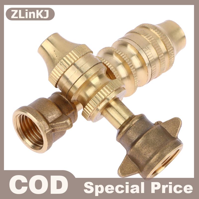 ZLinKJ หัวฉีดขีปนาวุธทองเหลืองการเกษตรแบบตรง + สเปรย์ปรับได้หัวฉีดพ่นไฟฟ้าแรงดันสูง ราคา 46 บาท*ส่งฟรี