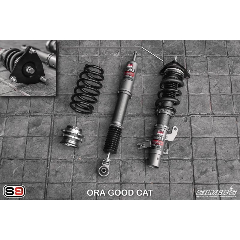 Shock Strut with Adjustable Threads, Silver, Neomax Prime Model, Fits Ora Good Cat Cars. ราคา 21,400 บาท*ส่งฟรี