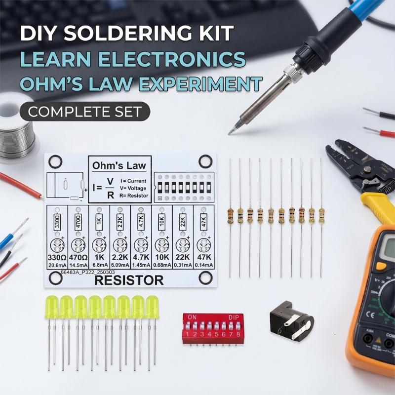 Ohms Luật Hàn Bộ dụng cụ thực hành mạch điện tử dự án điện trở bảng dùng trong học tập học Ván tập điện tử