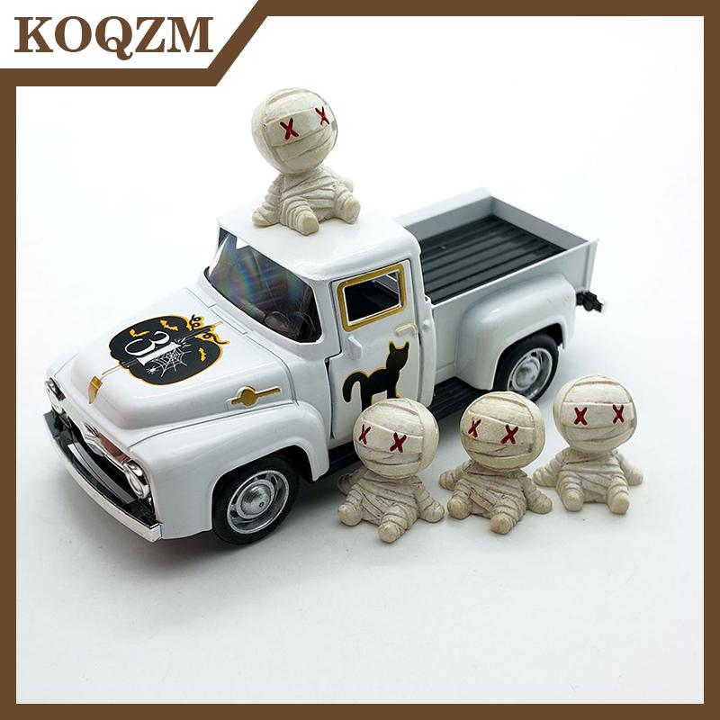 KOQZM ของตกแต่งบาร์กาแฟรถบรรทุกแนวย้อนยุคแนวฮาโลวีนตกแต่งรถบรรทุกโลหะสไตล์บ้านไร่น่ารักขนาดเล็กโมเดลหล่อแบบวินเทจ ราคา 138 บาท*ส่งฟรี