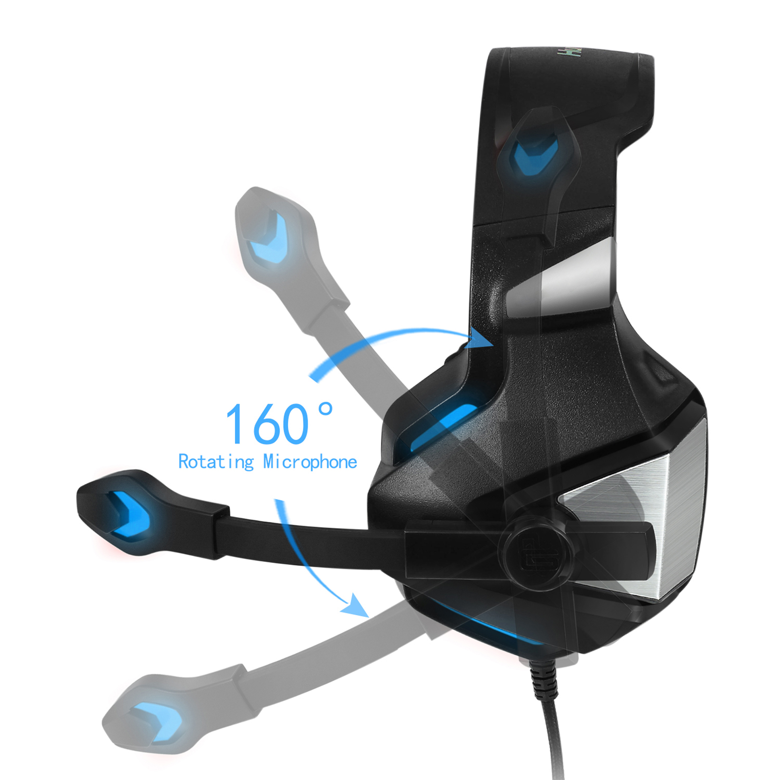 Losipoka Tai nghe chơi game Tai nghe chơi game có dây Tai nghe chơi game có dây 3.5mm kèm Tai nghe micro có micrô khử tiếng ồn Bộ tai nghe chơi có Mic Điện tử tai nghe thể thao điện tử trên tai nghe đeo tai V3 3.5mm