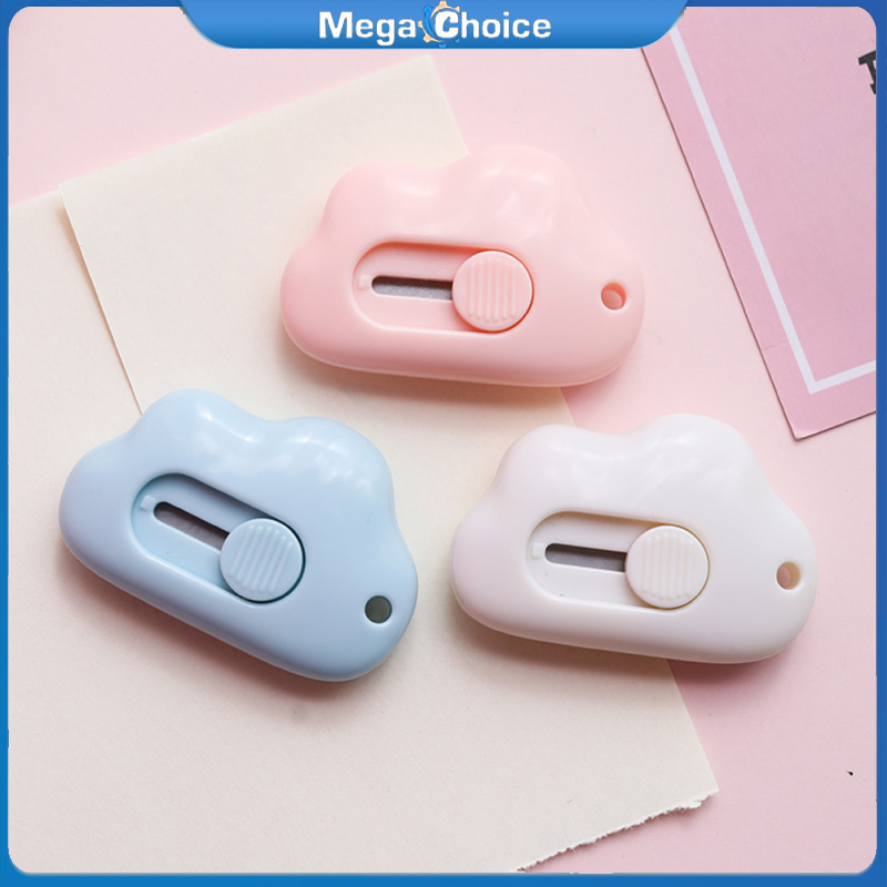 MegaChoice【100%Original】Cute Cloud Shape Mini Portable Paper Cutter Cutting Paper Blade Office Stationery ราคา 22 บาท*ส่งฟรี