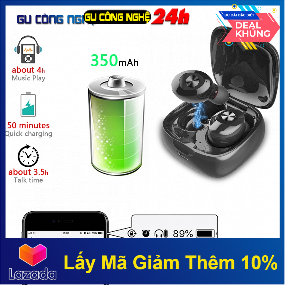 Tai nghe bluetooth không dây xg-12 bluetooth tws bluetooth 5.0 mới 2019 âm thanh hifi chân thực -dc3798