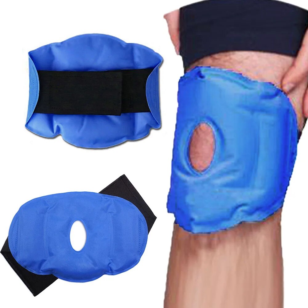 Knee Patch Gel Pack Sports Injuries Ice Therapy Pain Relief Wrap