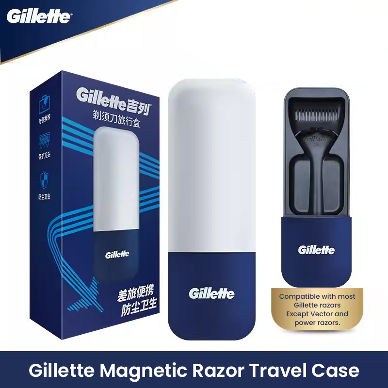 Gillette Blade Hidden Paramagnetic Knife Holder Shaver Manual Magnetic Travel Portable Travel Case D