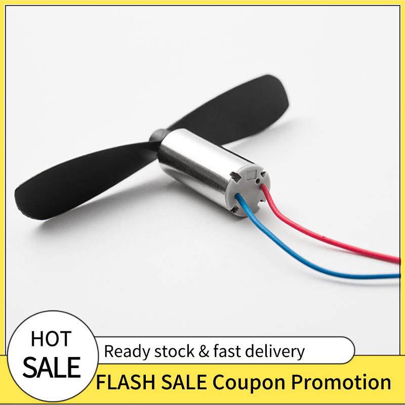🚗🛵 1 Set 716 7x16MM Micro DIY Helicopter Coreless DC Motor With Propeller Great Torque High Speed Mo