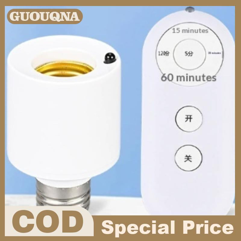 GUOUQNA หลอดไฟอัจฉริยะแบบ E27รีโมทคอนโทรลไร้สายสวิตช์ไฟ LED ฐานโคมไฟเปิด ปิดจับเวลาห้องโคมระย้าสวิทช์ขับเคลื่อนแบตเตอรี่ ราคา 55 บาท*ส่งฟรี