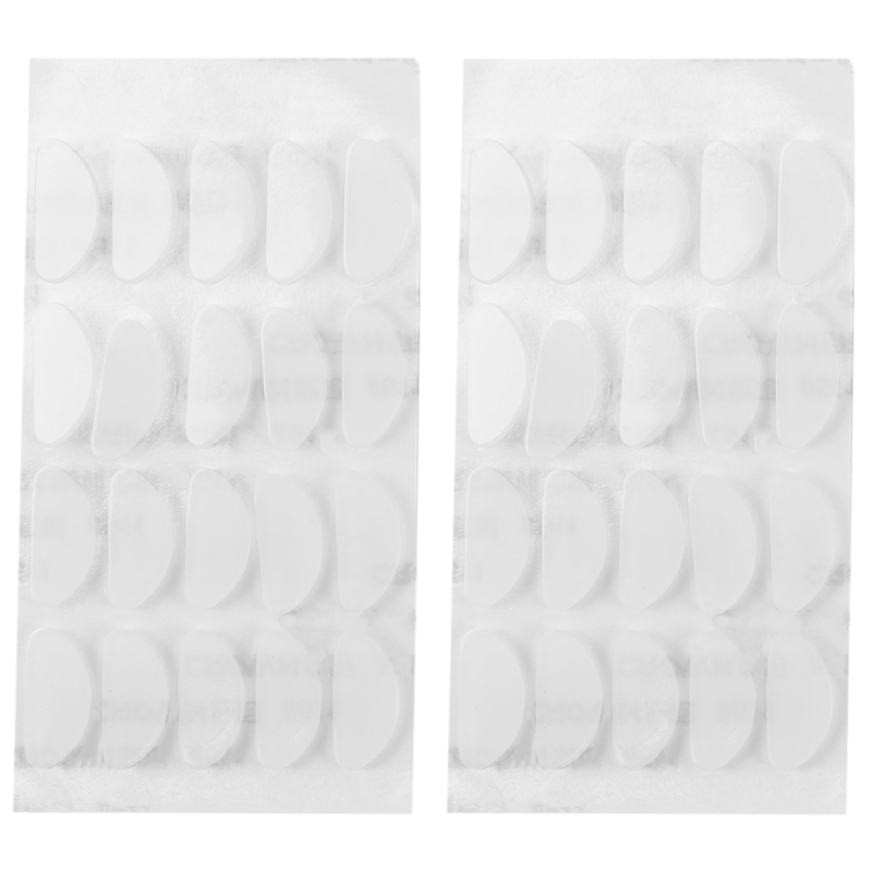 (U X S O) 18 Pairs Eyeglasses Nose Pads Glasses Adhesive Silicone Anti- Nosepads for Eyeglass Glasses Sunglasses (Transparent, 1.5Mm)