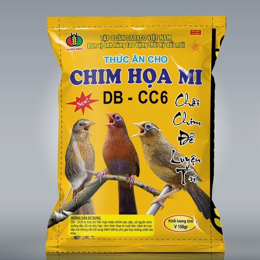 Cám chim Họa Mi Dabaco cao cấp gói 150gr