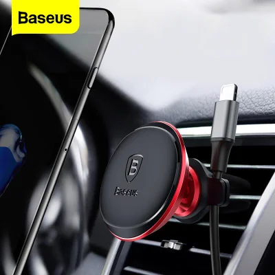 Baseus Cable Organizer Magnetic Car Phone Holder For iPhone 13 12 11 Pro Xs Max X Car Magnet Air Vent Mount Mobile Phone Holder Stand
