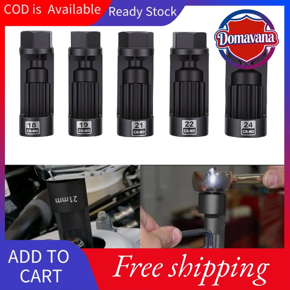Domavana Bộ ổ cắm đai ốc GEERYZHE 18mm 19mm 21mm 22mm 24mm 12 điểm 1/2 Ổ đĩa treo Bộ công cụ rải cho phụ kiện sửa chữa và bảo trì ô tô Giá 636,000 Đồng*Miễn phí vận chuyển