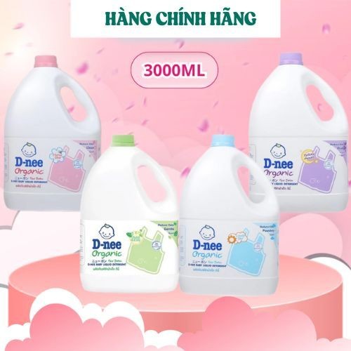 (COMBO 3 CAN) Nước Giặt Dnee Thái 3000ml Thơm Dịu An Toàn Cho Làn Da Bé - Lưu Hương Lâu > /// ///