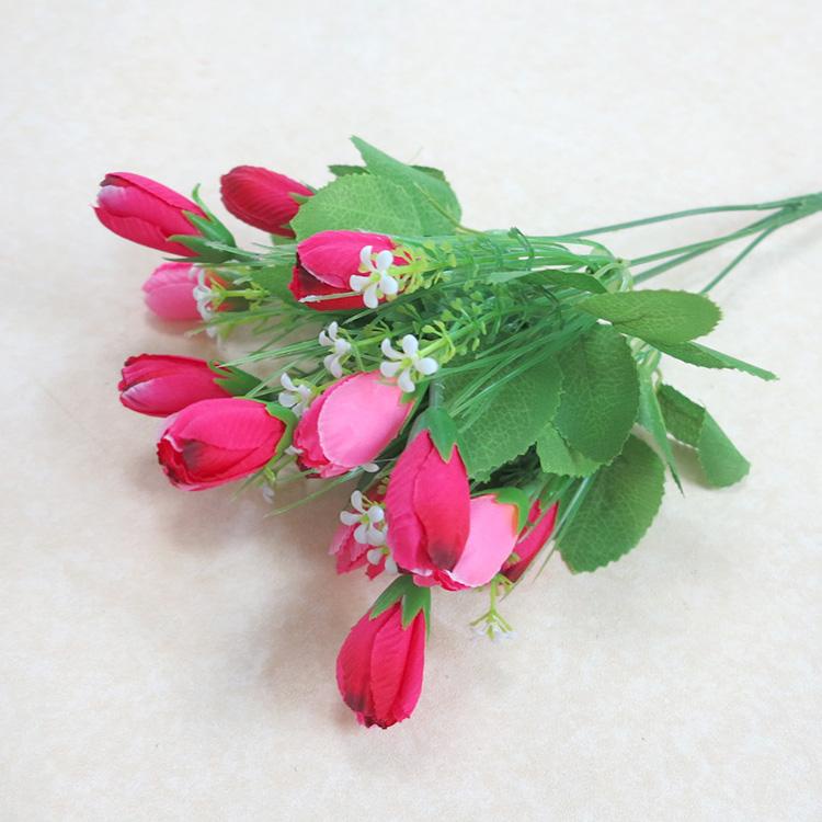KOREAN LDG FL16 (Tanpa Pot) Bunga Tulip Bouqet Artificial Bunga Plastik Dekorasi Rumah Ruangan Tanaman Hias Import Murah
