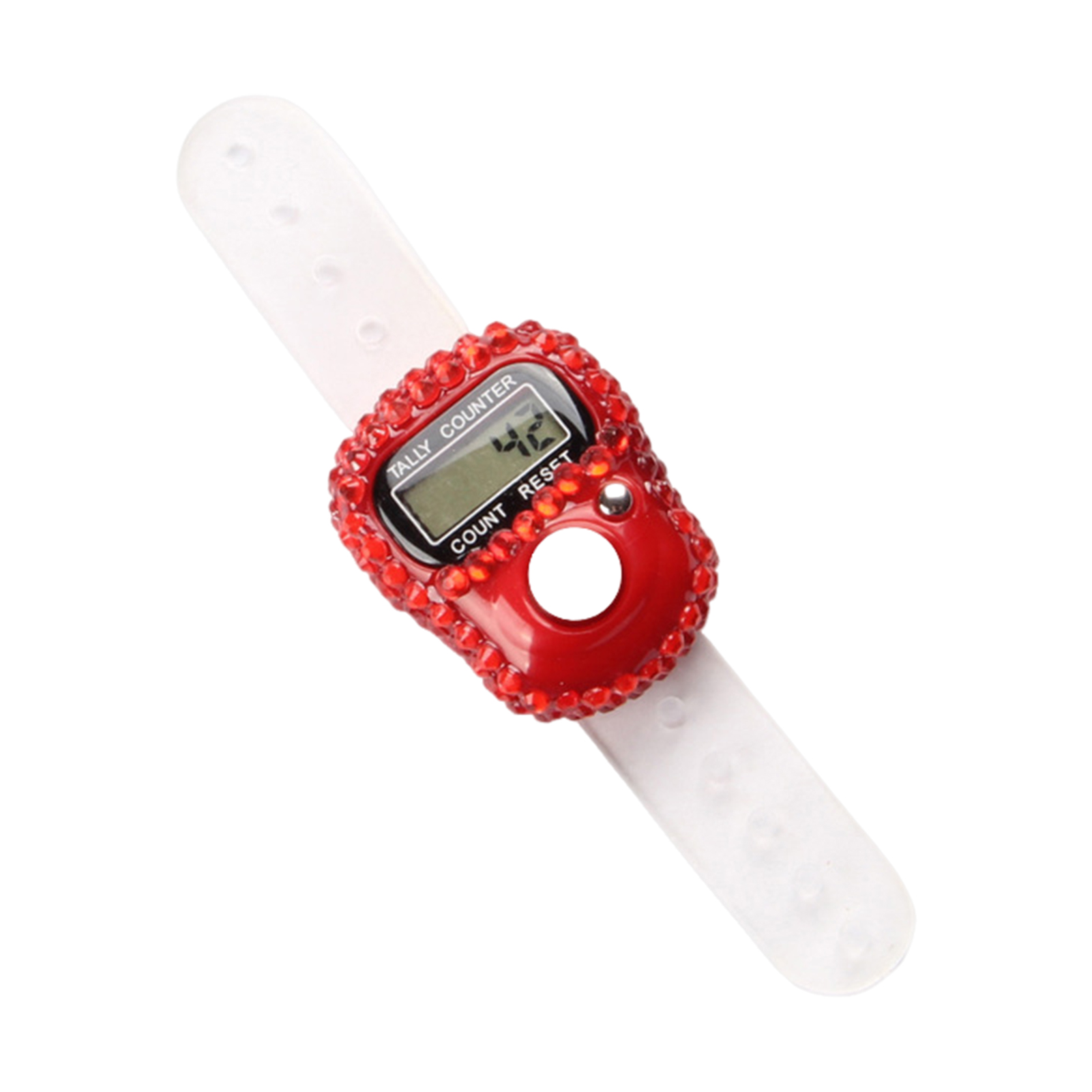 Aixuexi Portable Tally Ring Rhinestone Counter Ring Rhinestone Portable Hand Tally Counter Lightweight Manual Clicker with Lcd Display Resettable Mini Digital Counting Tool for Events Inventory Sports - 2