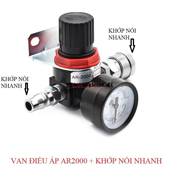 Van điều áp khí nén AR2000 kèm khớp nối nhanh giá sỉ