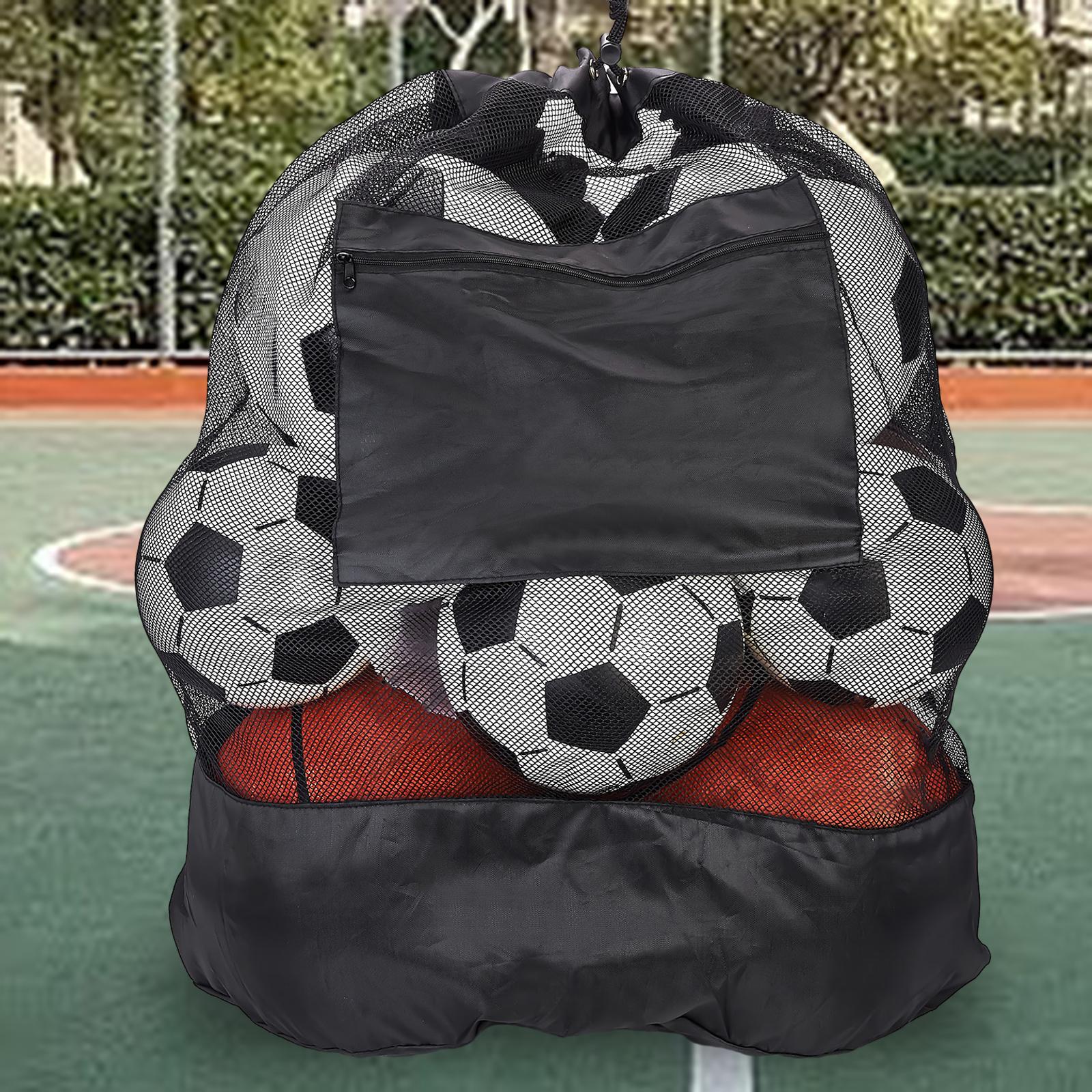 WBMOON Soccer Mesh Ball Bag Carrying Bag Drawstring Bags Outdoor