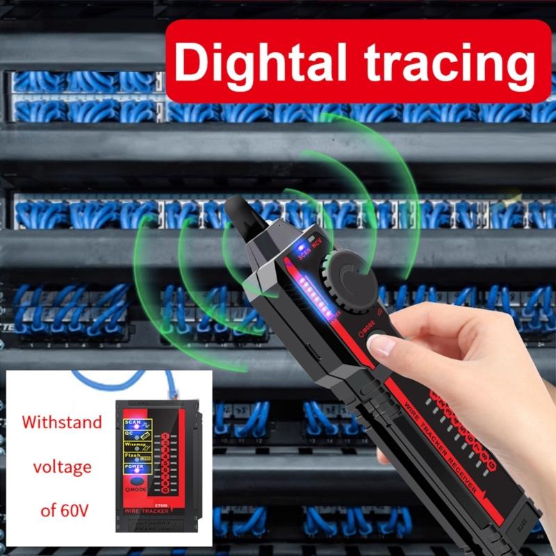 Cáp đa chức năng Tester Tracer với NCV phát hiện cho dòng lỗi cực thử nghiệm và RJ45 kết nối kiểm tra