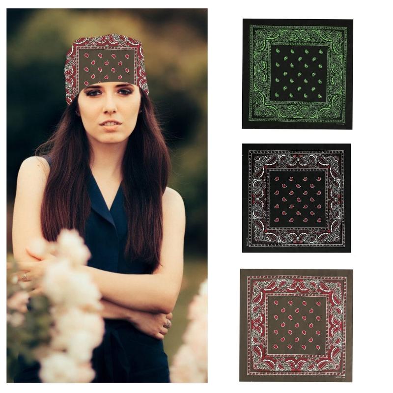 In cổ điển Bandana Cho Phụ Nữ Người Đàn Ông Unisex Bên Bandanas Thời Trang Vuông Khăn Quàng Cổ Ngoài Trời Xe Máy Headwrap