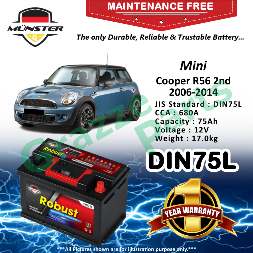 Mini cooper cheap 12v battery