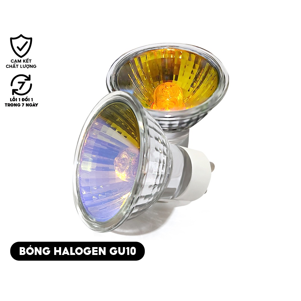 Bóng đèn halogen gu10 35w,50w - đui đèn halogen gu10 - dây chỉnh sáng - phụ kiện thay thế cho đèn đốt nến thơm