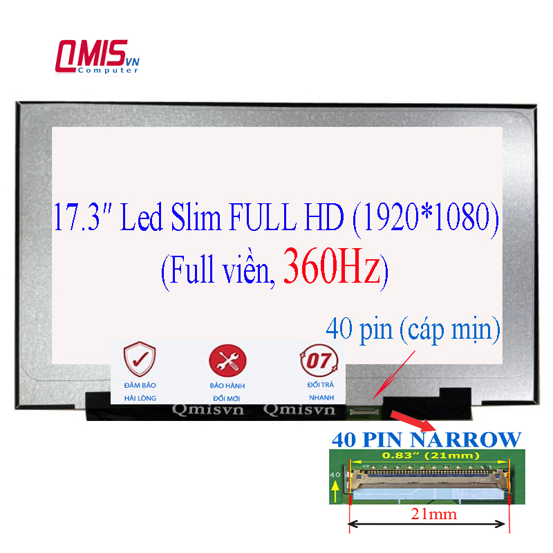 Màn hình laptop 17.3 Inch led slim 40 pin nhuyễn FULL HD (1920*1080) 360Hz. Acer Predator Helios 500