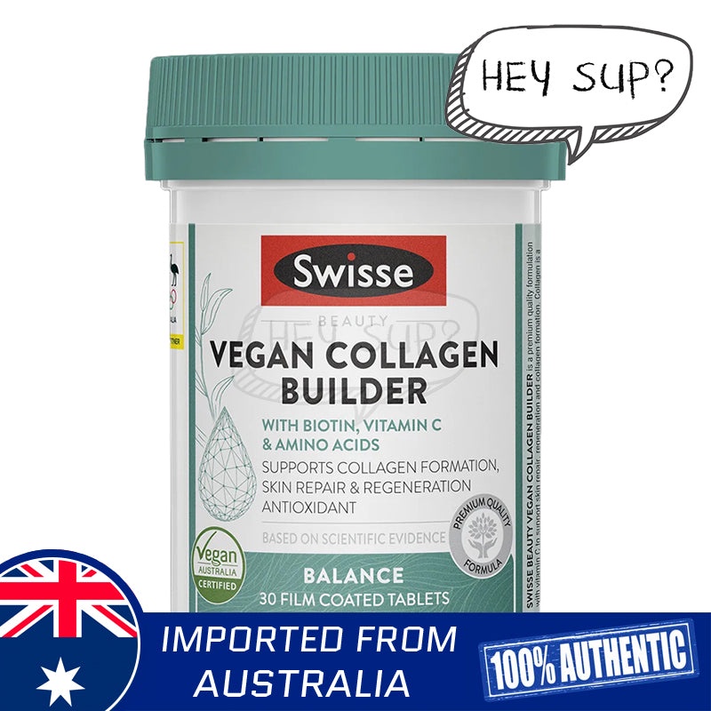 Swisse Beauty Vegan Collagen Builder 30 Tablets (100% Vegan & Halal Certified) ราคา 400 บาท*ส่งฟรี