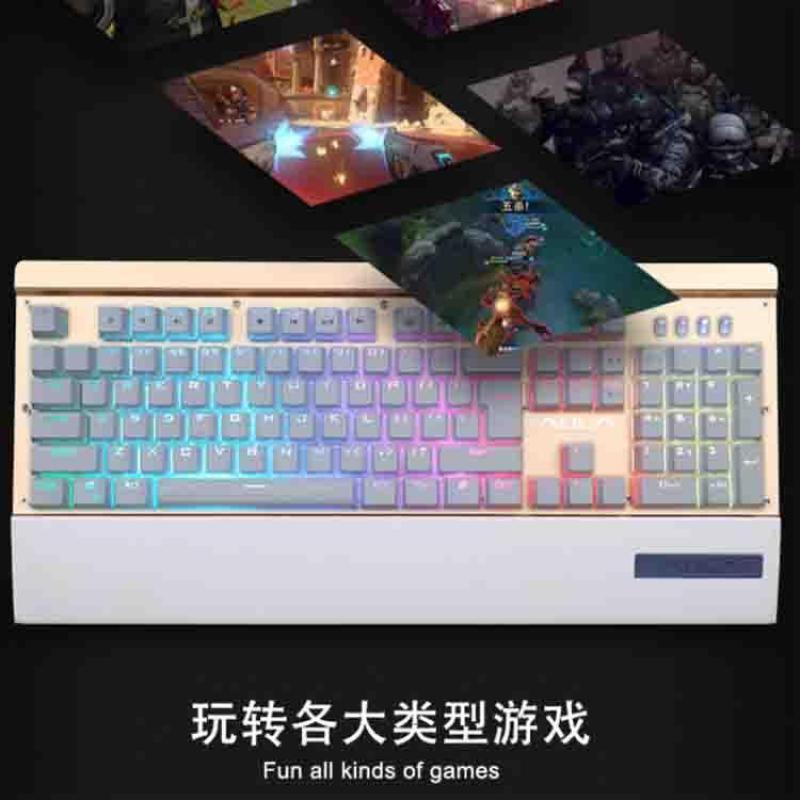 Invaders 2026 Sevev Colours Backlight Keyclick Machinery Game Suspension Internet Cafe Top Grade Metal Mechanical Keyboard Singapore