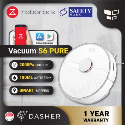 [GLOBAL VERSION] Roborock S6 Pure Smart Robot Vacuum Cleaner Mop App Control Robotic Vacuum and Mop Cleaner