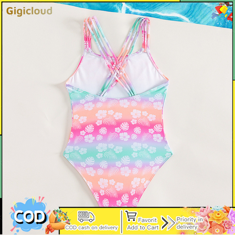 Toddler Girls Leotard Swimwear Cross Weave Design Hallow Out Back Sleeveless Infant Girl Swimsuit Set For Indoor Outdoor Summer Beach ราคา 167 บาท*ส่งฟรี