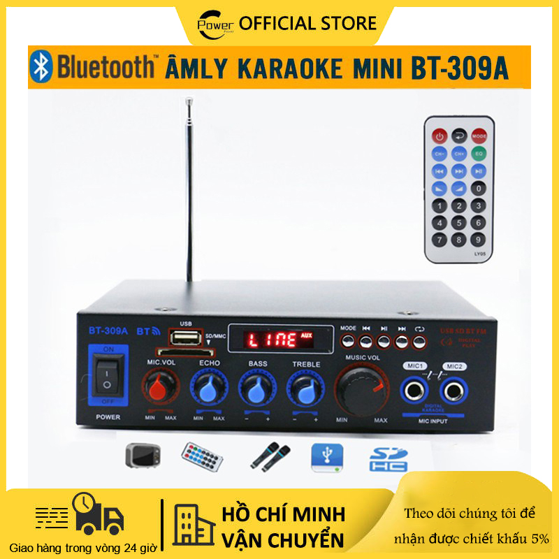 Âm ly bluetooth mini hát karaoke BT309A