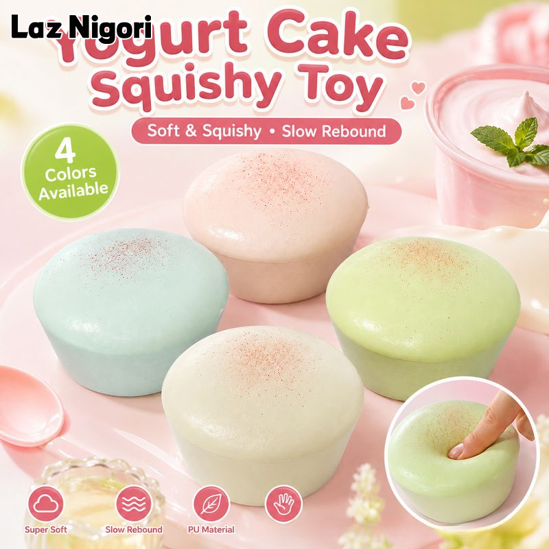 Laz Nigori Soft Yogurt Cake Squishy Toy with Slow Rebound for Stress Relief ราคา 55 บาท*ส่งฟรี