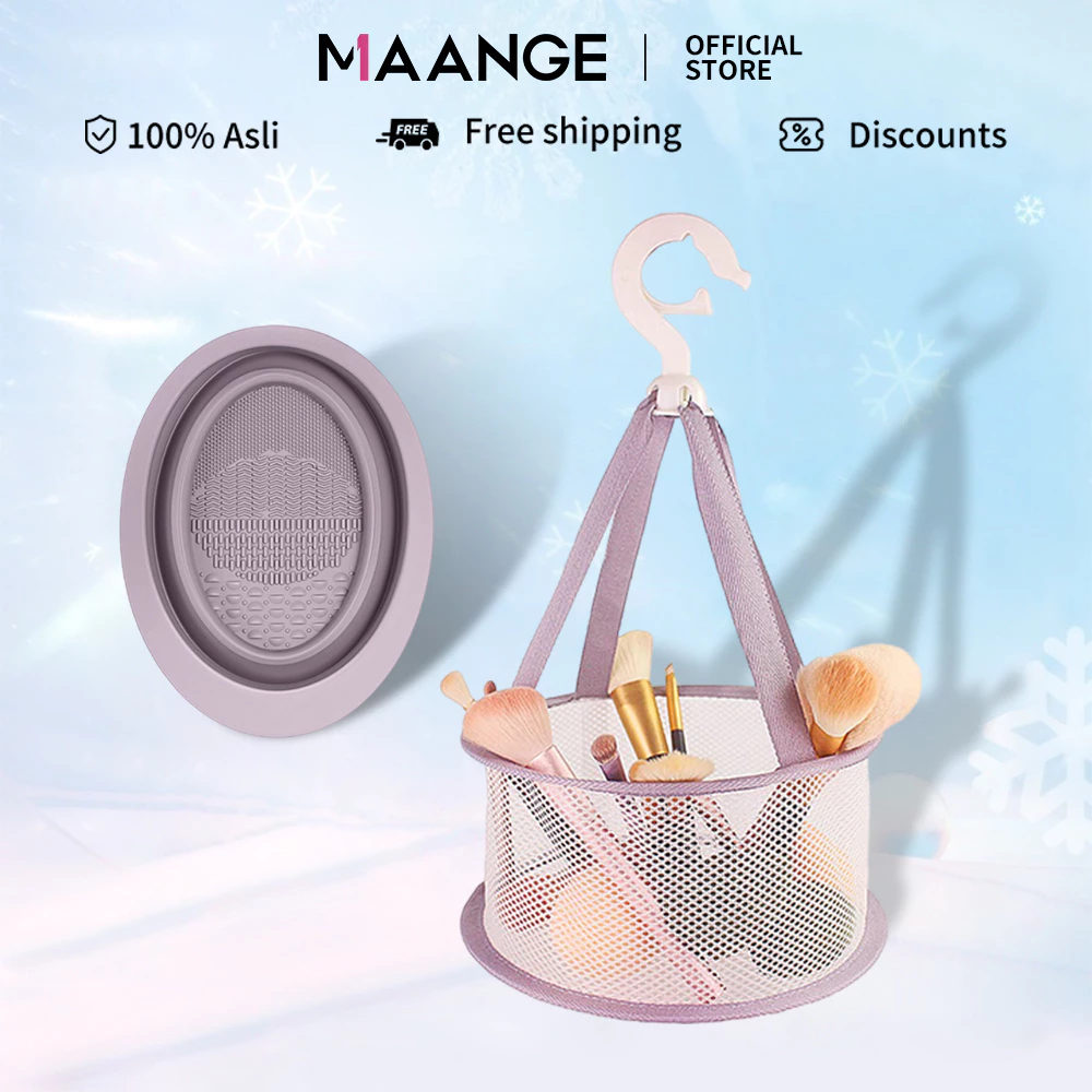 MAANGE Giá phơi cọ trang điểm, hộp lưu trữ dụng cụ bọt biển trang điểm phồng 1343