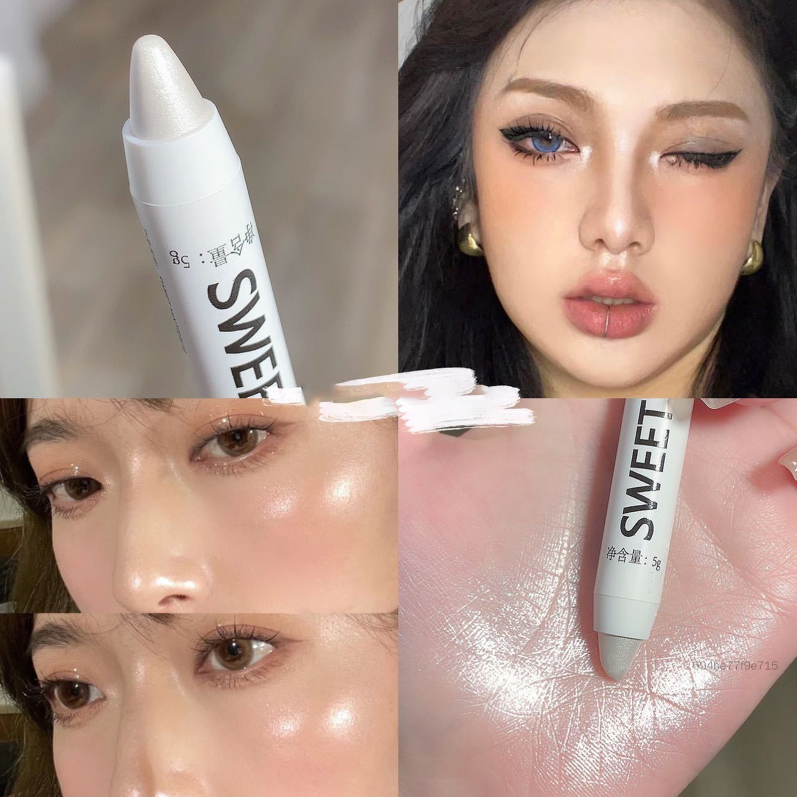 Sweet Min Silkworm Highlighter Pen có cùng một viên ngọc trai nâng mắt Silkworm Pencil Burst Eyeshadow Stick Makeup JS-022-VN - 3